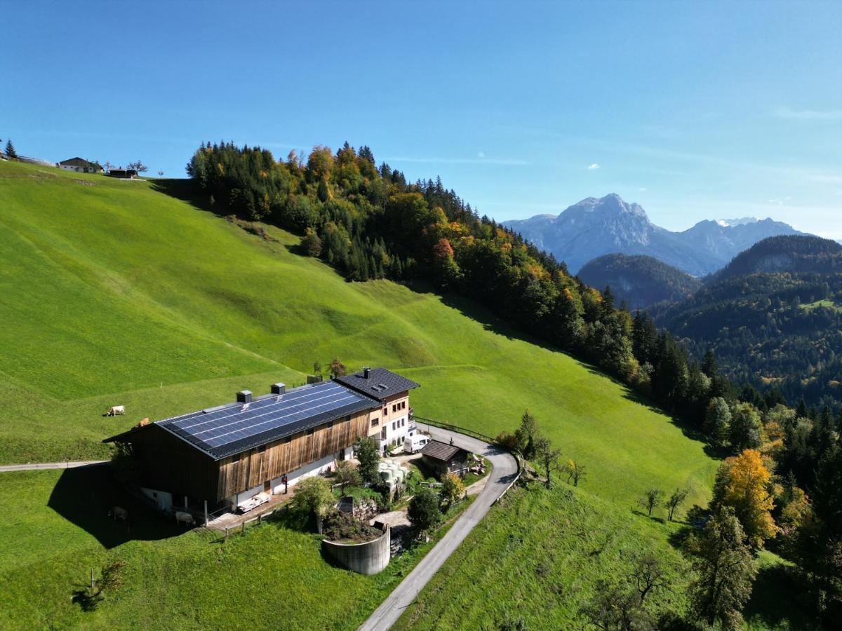 Biobauernhof Schneiderbauer Lägenhet Unken Exteriör bild